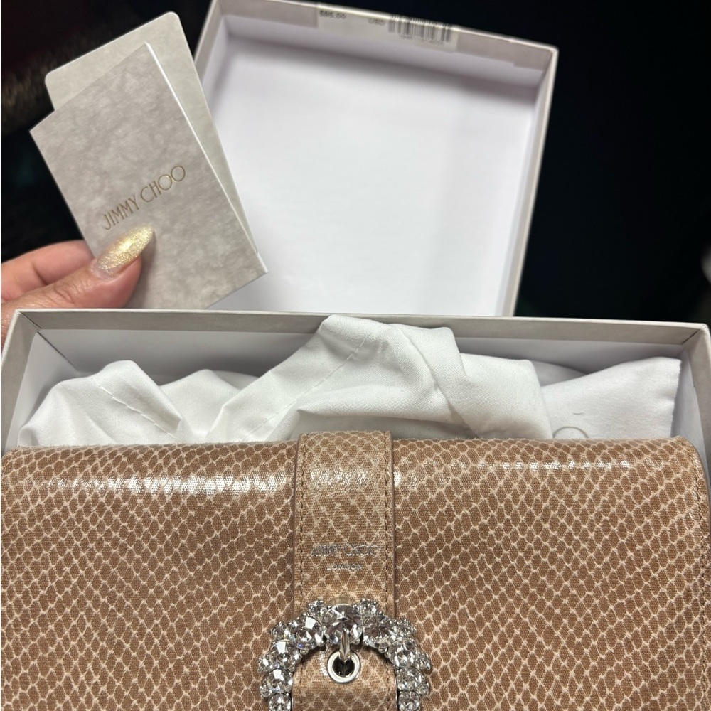 Jimmy Choo Tan Clutch Bag